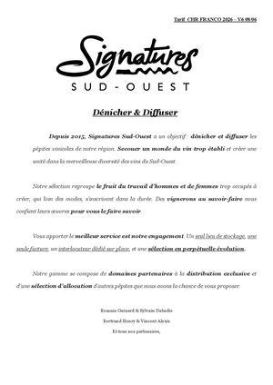 Tarifs Signatures So Chr