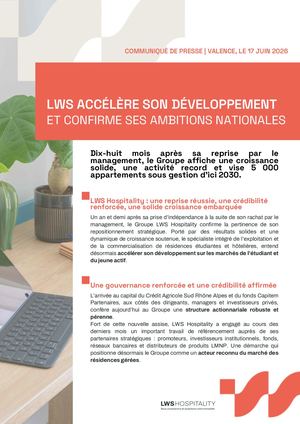 CP LWS Hospitality - Reprise réussie, solide croissance embarquée - 17062026