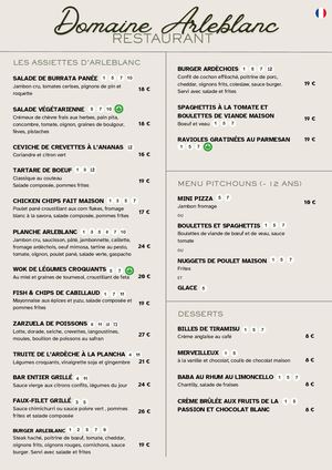 Menu D'été 2026 Fr Nl Gb Al