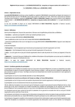 Règlement Concours Français Collège Belin Vf