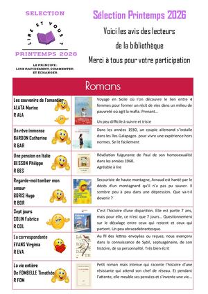 2026 Selection Printemps