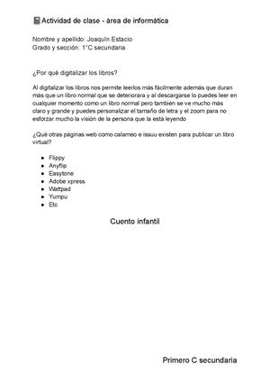 Joaquin Estacio 1°c Secundaria