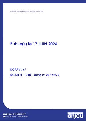 17 Juin 2026 - Arretes Acnp 267 270
