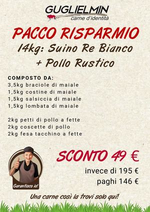 Pacco Risparmio 14kg Suino + Pollo