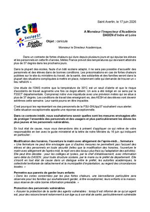 Lettre Canicule Dasen Juin 2026