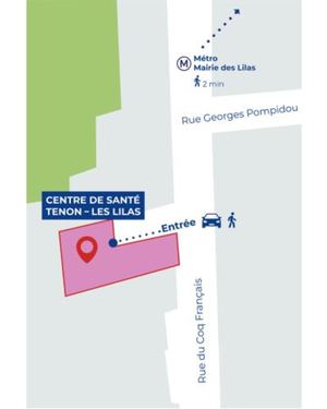 [TNN - Les Lilas] Plan d'accès Centre de santé Tenon - Les Lilas