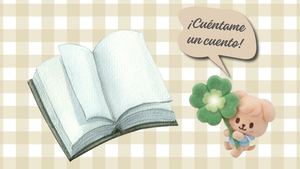 Presentación Para Estudiantes Cuéntame Un Cuento Interactivo Ilustrado Vintage Divertido Verde Y Beige