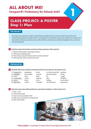 Compact Project 01 B1 Preliminary For Schools