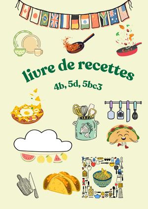 Livre de recettes des élèves
