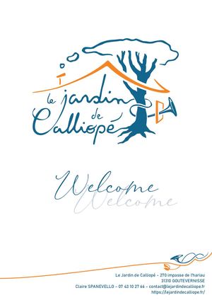 Le Jardin de Calliopé - Welcome booklet