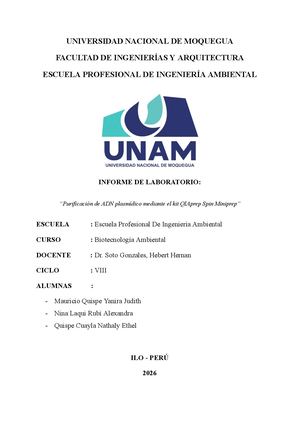 Informe Biotecnología - UNAM