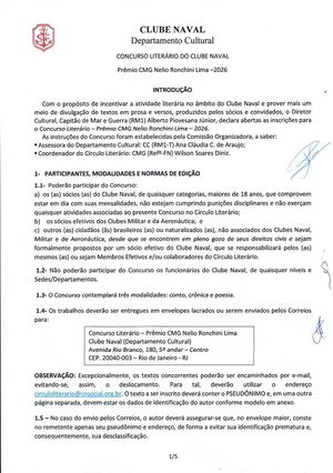 Concurso Literário 2026 Instruções