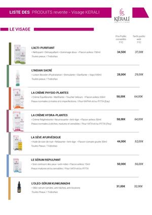 KERALI Les Produits Revente