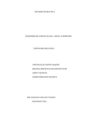 Informe Practica de taxonomia de suelos