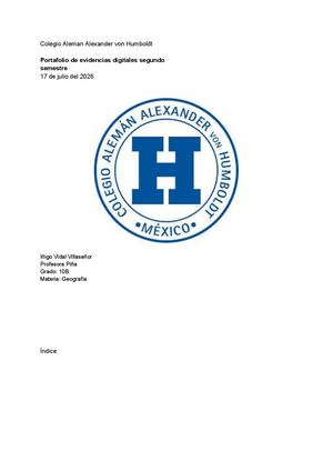 Portafolio De Evidencias Iñigo Vidal