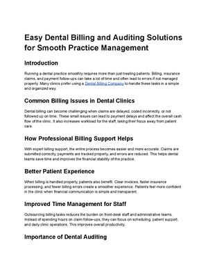 Dental Billing Company