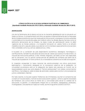 Codigo De Etica- ESPOCH