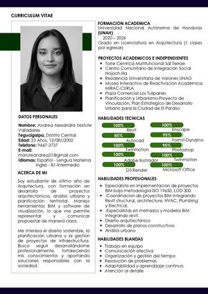 Cv Andreaalexandramatute