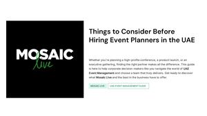 Things To Consider Before Hiring Event Planners In The Uae