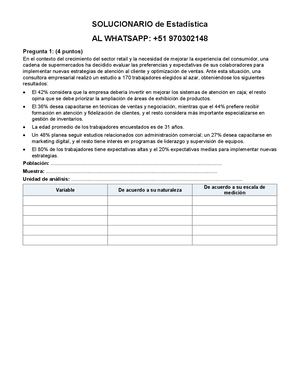 Solucionario De Estadistica Ucsur Completo