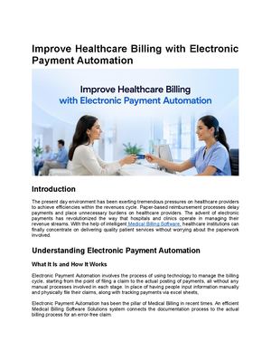 Improve Healthcare Billing With Electronic Payment Automation