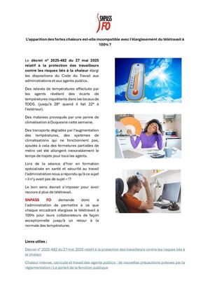 Projet Fortes Chaleurs et Hausse Du Télétravail