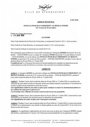 Arrêté n°201-2026