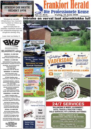 Frankfort Herald 19 Junie 2026