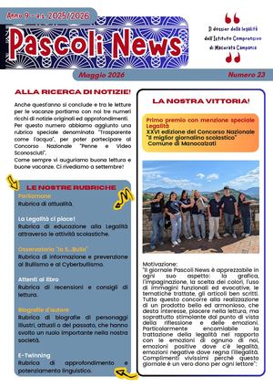 23 Pascoli News Maggio 2026
