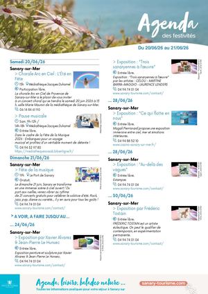 Agenda du week-end 20 & 21juin 2026