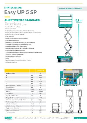 Imer It Easy Up 5 Sp Noleggia Con Edil Rental Roma