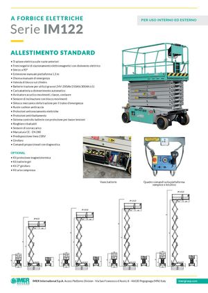 Imer 10122 Scheda Tecnica Noleggia Con Edil Rental Roma