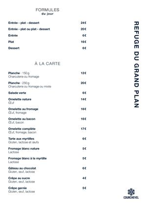 Menus Grand Plan 2026