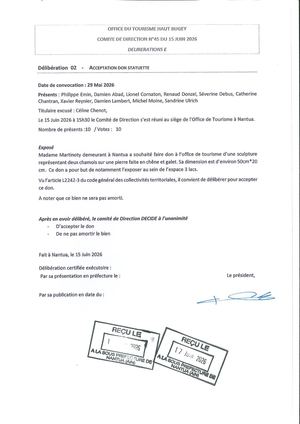 Deliberation Codir 15 Juin 2026