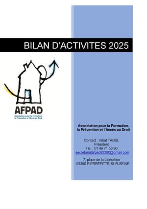 Afpad Bilan D'activites 2025