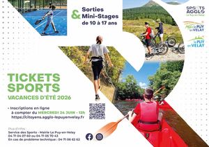 Tickets Sports - Programme Vacances d'Été 2026