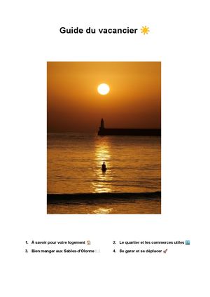 Guide Du Vacancier Arago