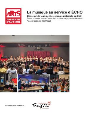 Livret La musique au service d'Echo 2024-2025