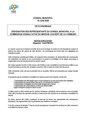 8- NOTICE+PROJETDELIB - Désignation Commission Consultative Marché Couvert