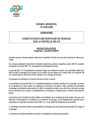 15- NOTICE+PROJETDELIB - Convention De Servitude De Passage