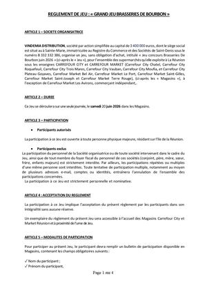 Règlement De Jeu Carrefour Market City Bdb Juin V3