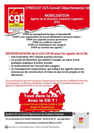 Mobilisation des agents de la Direction Insertion Logement - 18 juin 2026