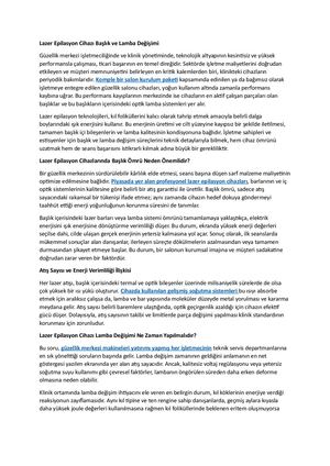 Lazer Epilasyon Cihazı Başlık Ve Lamba Değişimi