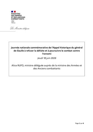 20260618 Midarm Message Journée Nationale Appel Historique Du Général De Gaulle Vf