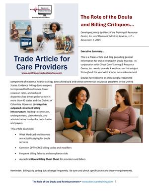 Trade Article Blog Post 11 2025 The Role Of The Doula And Billing Critiques
