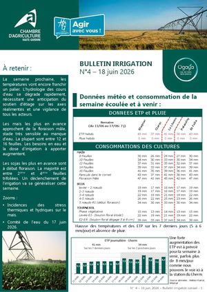 Bulletin Irrigation été2026 n°4