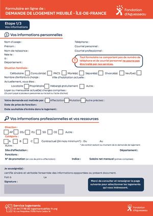 Formulaire Logement Idf 2026