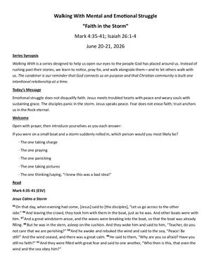 Walking With Mental Emotional Struggle June 21 2026