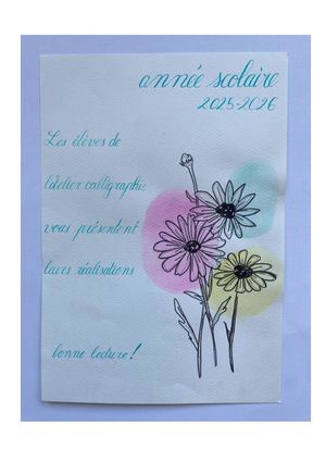 Atelier calligraphie 2025-2026