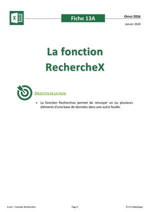 13a Fonction Recherche X